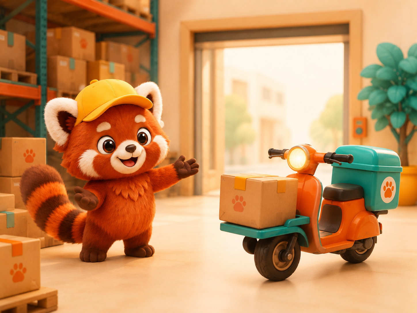Order arriving at the agent warehouse