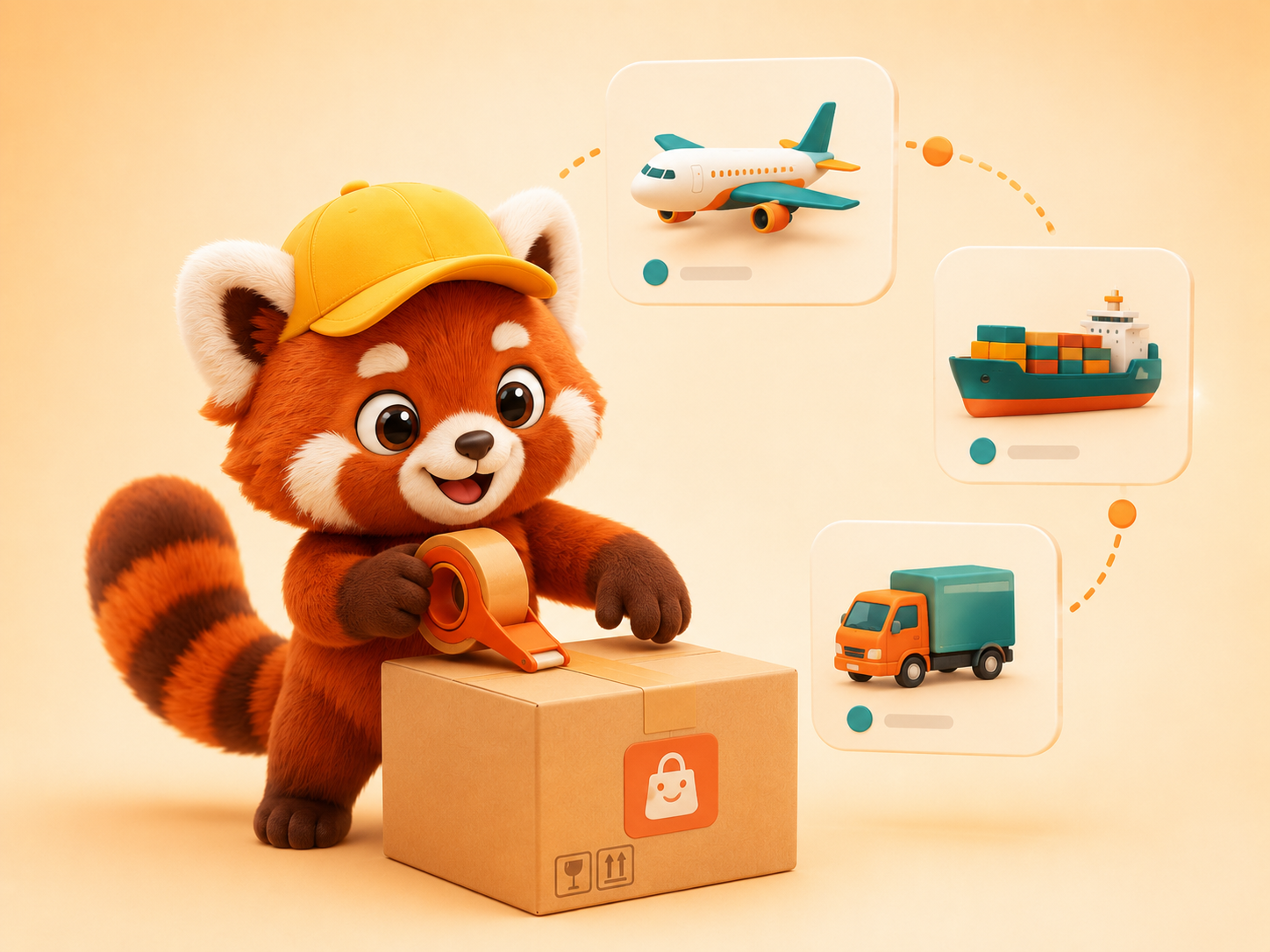 Submitting the parcel and choosing a shipping line