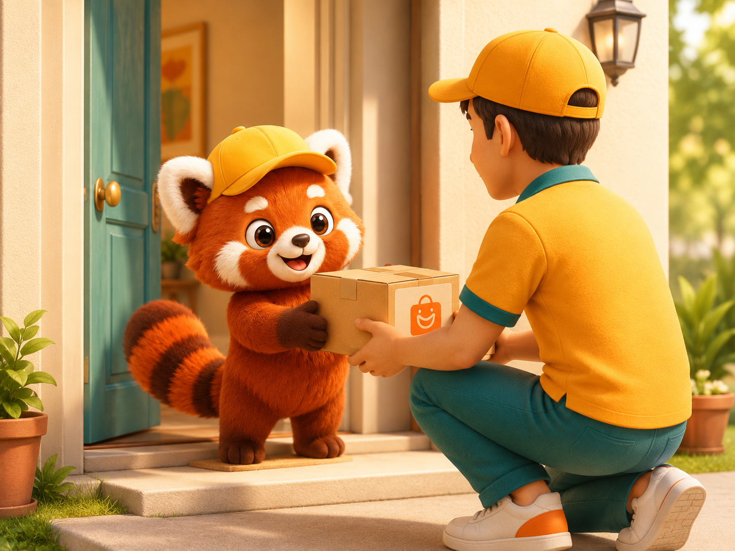 Receiving the parcel